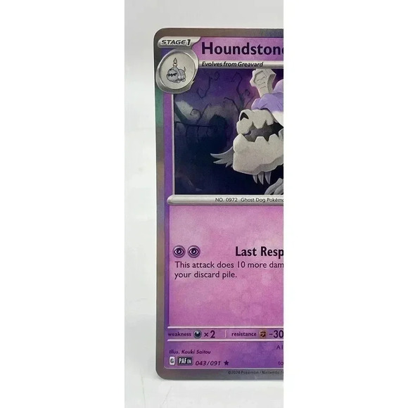 Houndstone 043/091 S & V Paldean Fates Holo Pokemon TCG Mint Unplayed - Picture 3 of 7